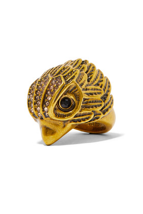 Chunky Eagle XL Cocktail Ring, Brass
